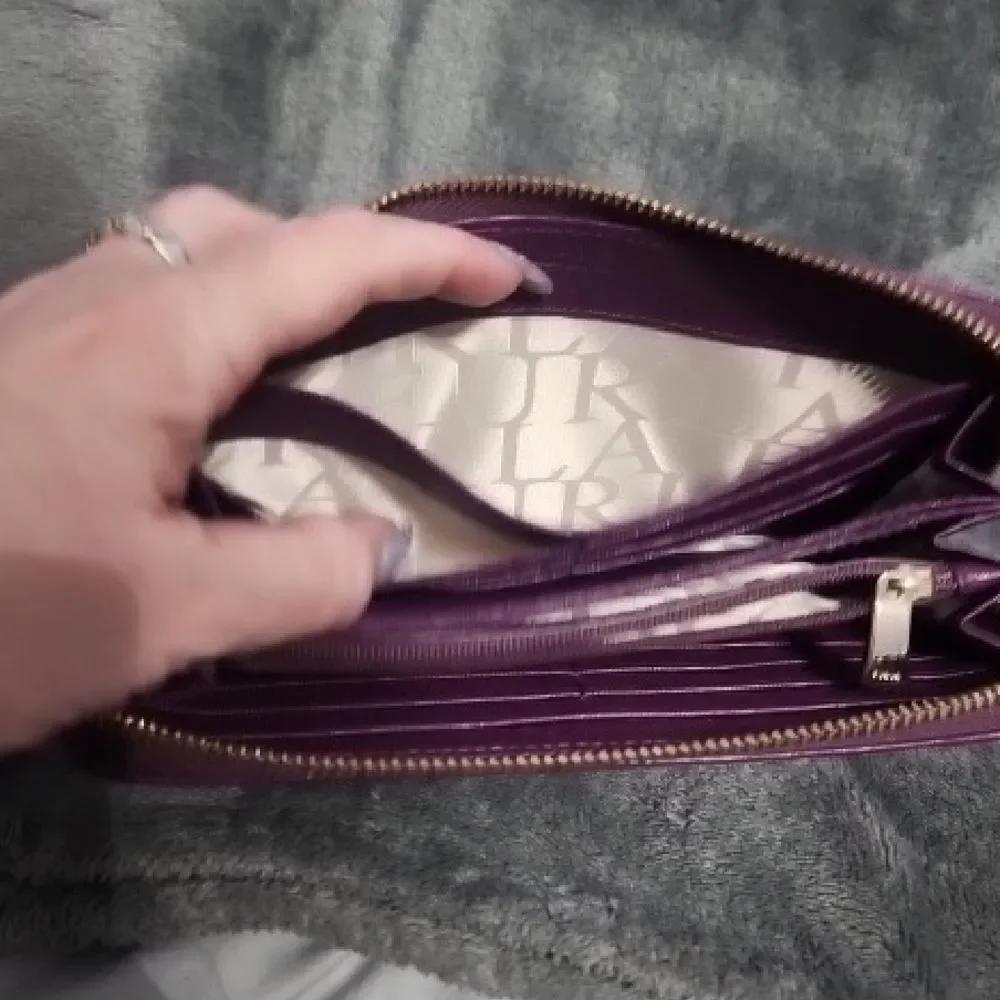 Furla Plum Textured Wallet